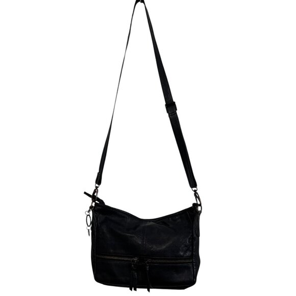 AMSTERDAM HERITAGE Shoulder Bag Black Slouchy Multiple Zippers Bronze Hardware - Picture 11 of 15